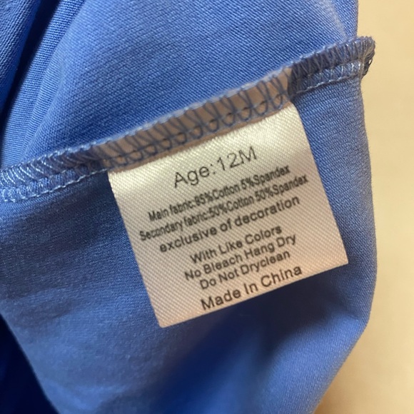 Abby & Evie Blue Fire Truck Embroidered Shirt NWT Size 12 months - Picture 6 of 7